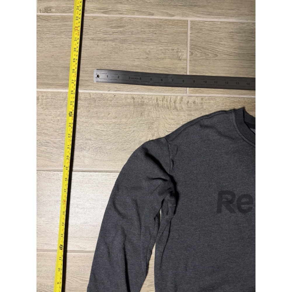 Women's Black Reebok Long Sleeve Sweatshirt Size Medium Pre-Owned - Picture 3 of 16